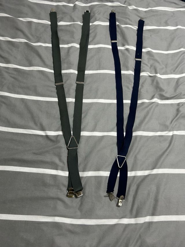 Tirantes azules y verdes en perfecto estado