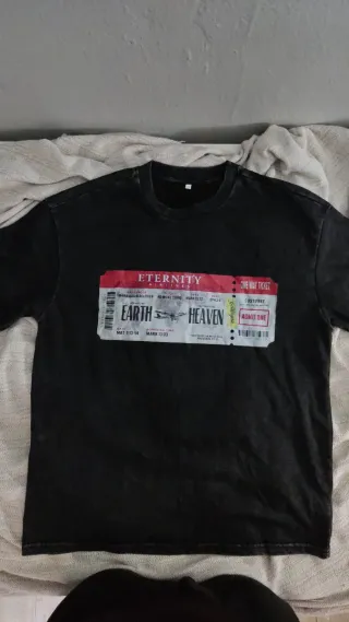 Camiseta Negra Eternity Airlines Talla s