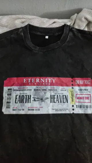 Camiseta Negra Eternity Airlines Talla s