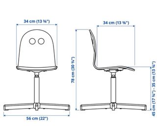 Silla de escritorio blanca