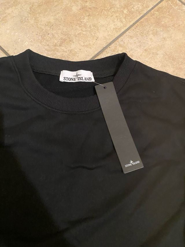 Felpa Stone Island Nera Nuova