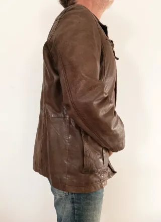 Chaquetón piel legítima talla L Medidas indicadas