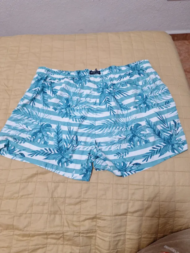 Bañador hombre azul estampado hojas XXL