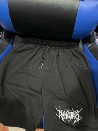 Pantalones cortos negros con logo