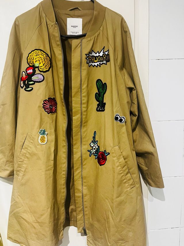 Giacchetta lunga MNG con patch da donna