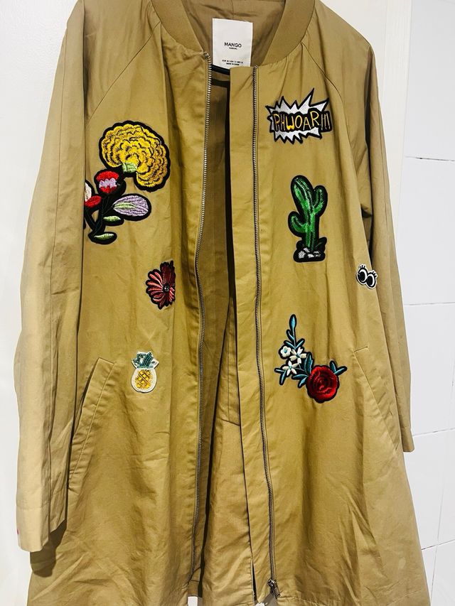 Giacchetta lunga MNG con patch da donna