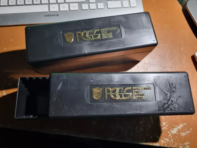 2 Cajas PCGS Negras para 20 monedas