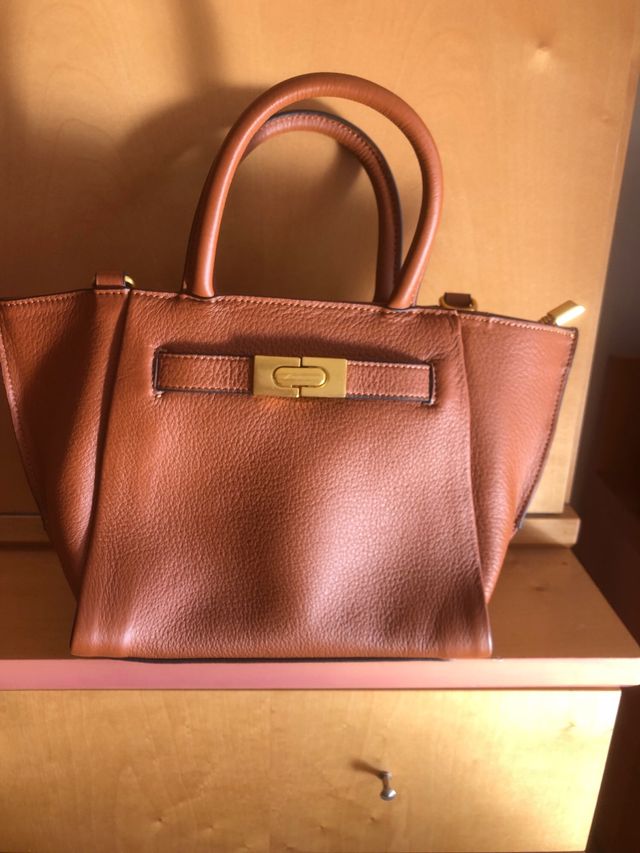 Bolso de mano marrón