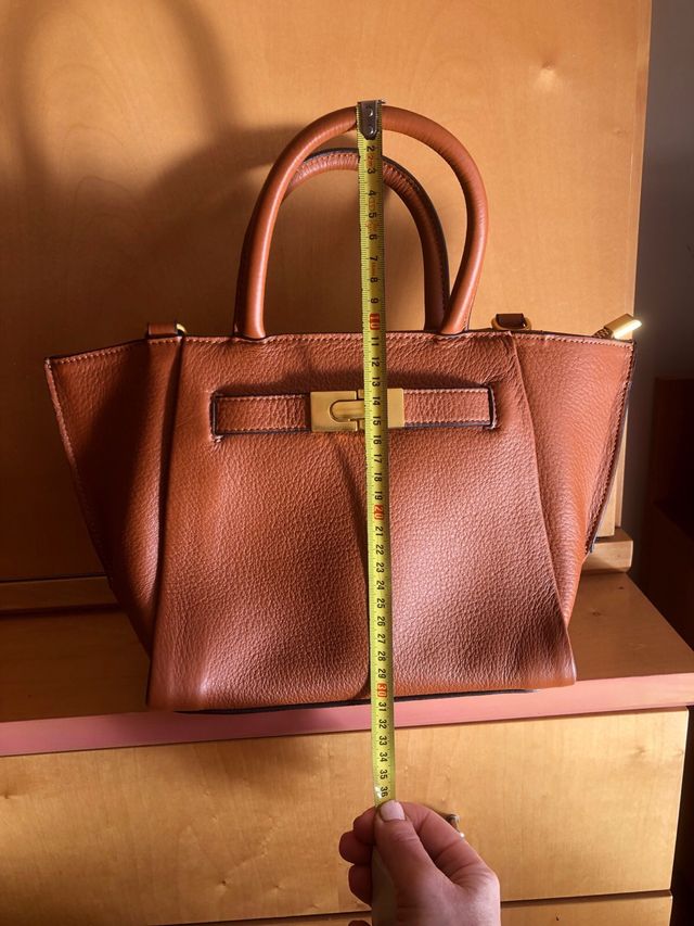 Bolso de mano marrón