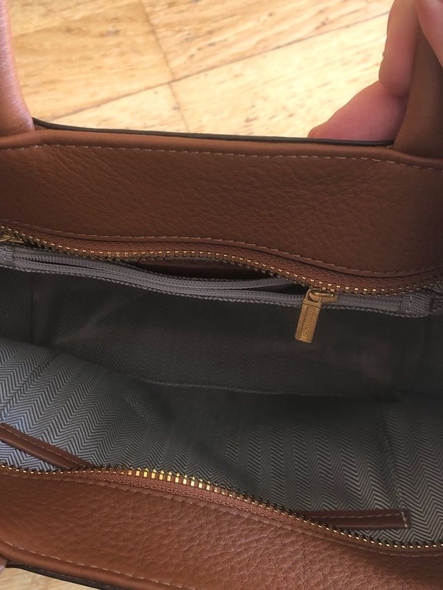 Bolso de mano marrón