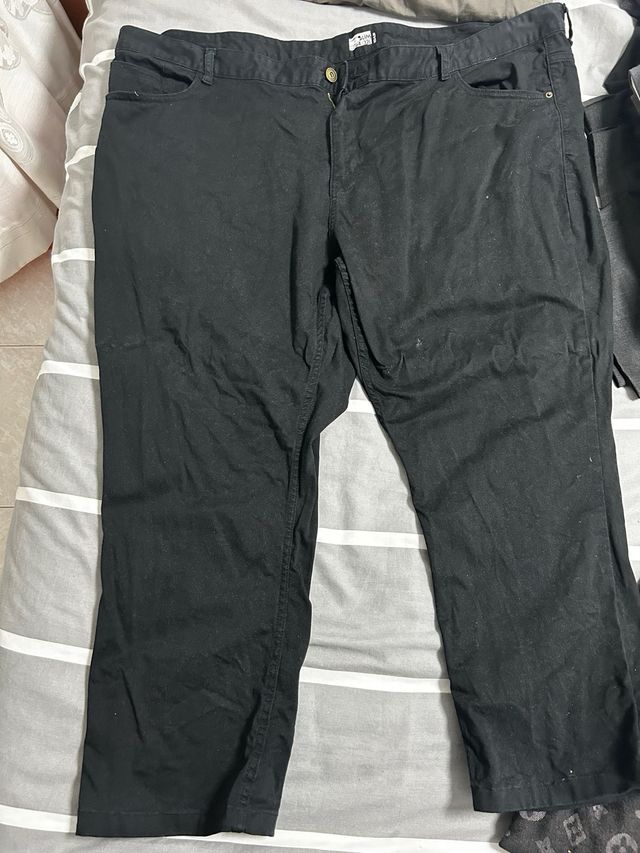 Pantalones Chinos Kiabi Slim Fit Marrón/Negro Tall