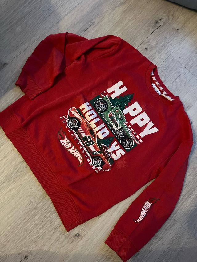 Sudadera Hot Wheels niño roja