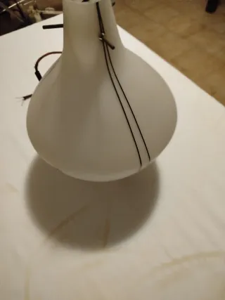 Lampadario in vetro e metallo