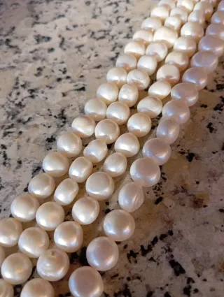 Hilo dePerlas naturales  blancas