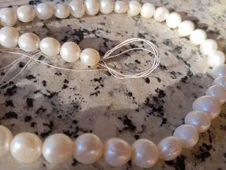 Hilo dePerlas naturales  blancas