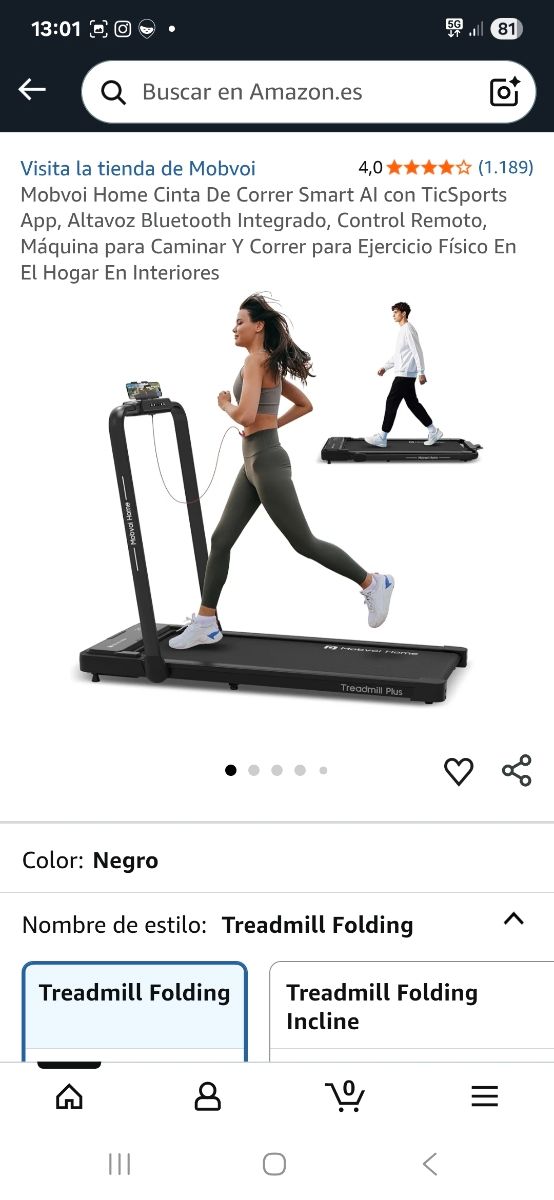 Cinta de Correr Mobvoi Treadmill Folding
