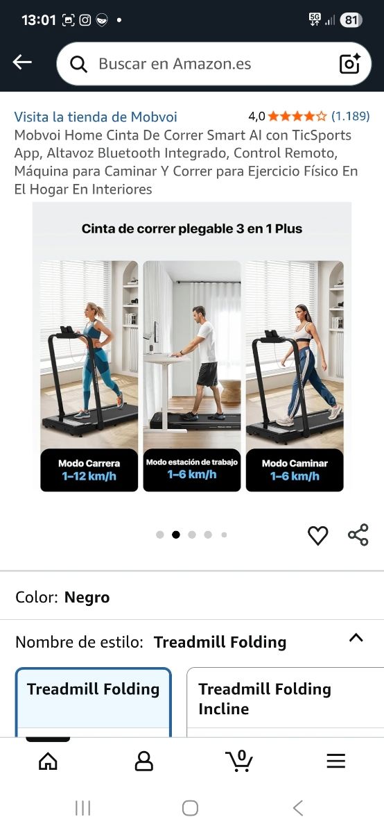 Cinta de Correr Mobvoi Treadmill Folding
