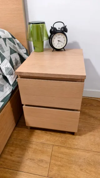 Habitación Matrimonio Ikea. Modelo Malm roble.