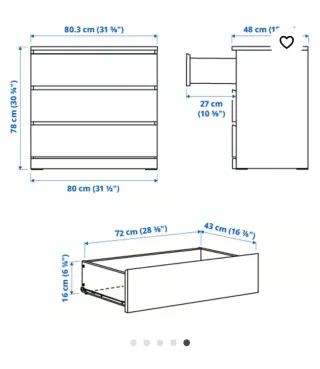 Habitación Matrimonio Ikea. Modelo Malm roble.