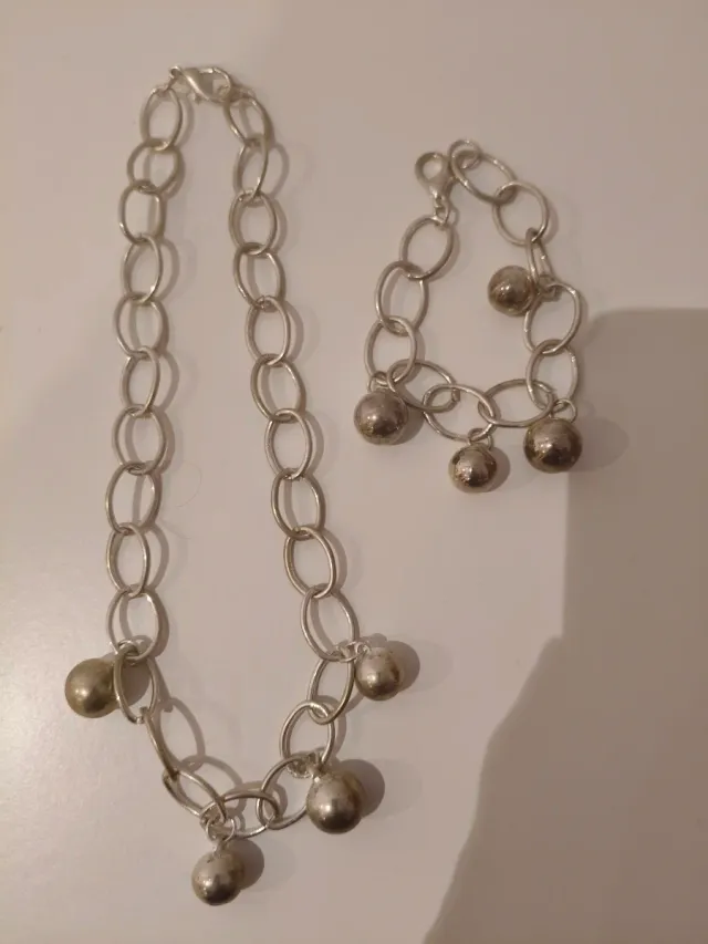 Conjunto collar y pulsera eslabones