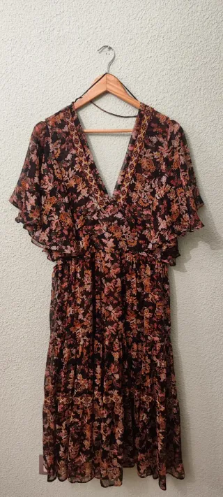 Vestido Zara Estampado Floral Talla L