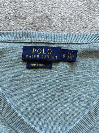 Jersey Polo Ralph Lauren Gris V-Neck