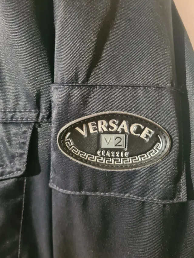 Chaqueta Versace V2 Classic Negra Satinada