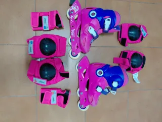 Patines y protecciones Oxelo niña
