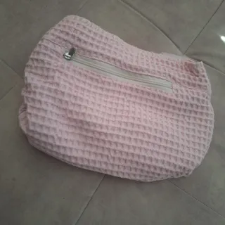 Bolso bebé rosa tejido