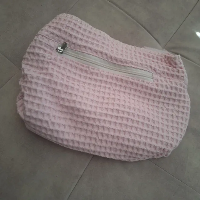 Bolso bebé rosa tejido