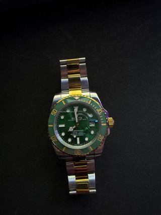 Rolex Reloj Verde y Dorado