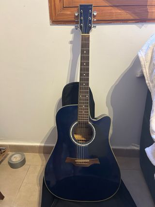 Guitarra Acústica Azul + Funda