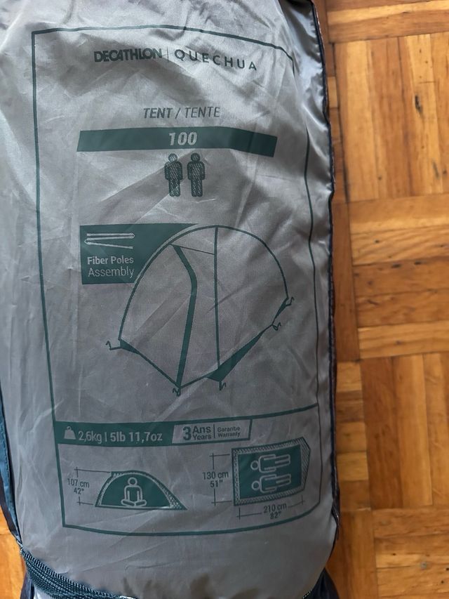 Tienda de campaña Quechua + Colchón + Sleep bag