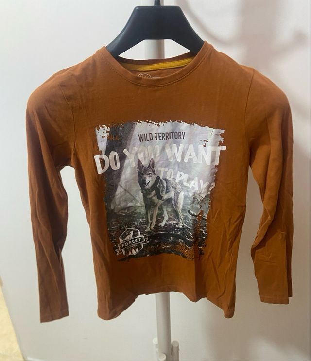 Camiseta manga larga niño 8-9años