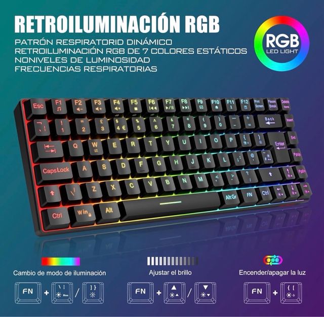 Teclado Inalámbrico + Ratón Gaming RedThunder K84