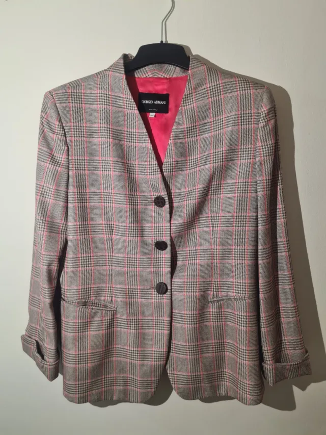 Chaqueta Giorgio Armani Lana Forro Rosa