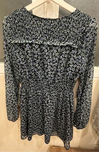 Vestido floral Zara manga larga