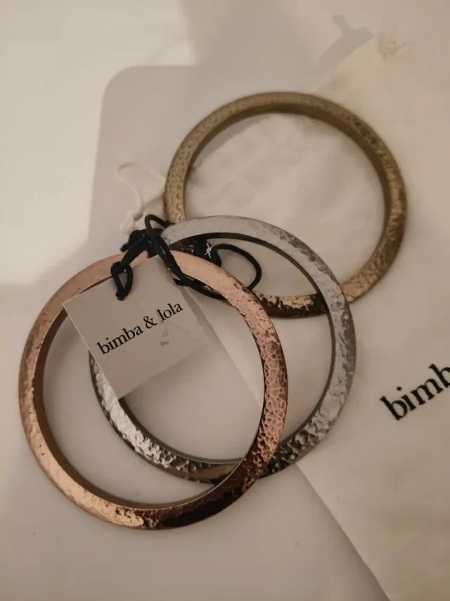 Conjunto 3 Pulseras Bimba y Lola Doradas y Platead