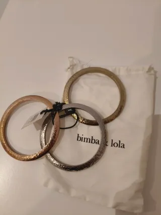 Conjunto 3 Pulseras Bimba y Lola Doradas y Platead