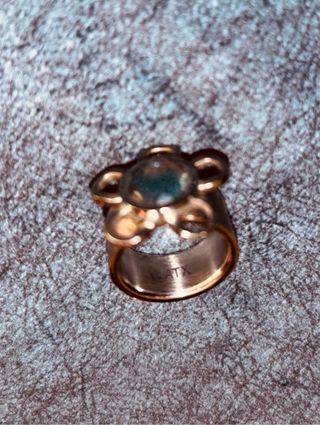 Anillo flor azul y plateado Watx