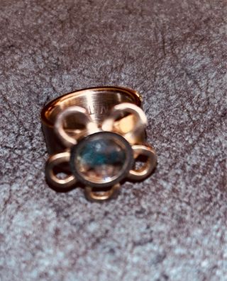 Anillo flor azul y plateado Watx