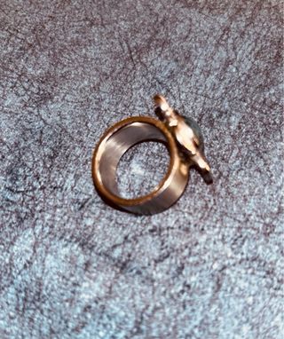 Anillo flor azul y plateado Watx