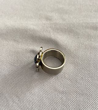 Anillo flor azul y plateado Watx