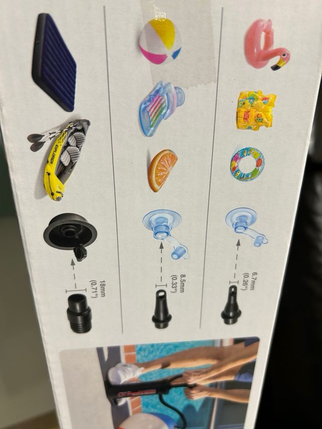 Hinchador Intex Doble Acción 37cm SIN ABRIR