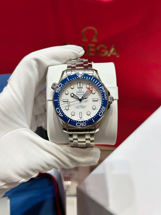 Omega Seamaster Reloj Blanco y Azul