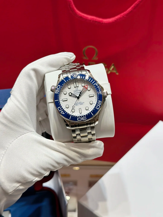 Omega Seamaster Reloj Blanco y Azul