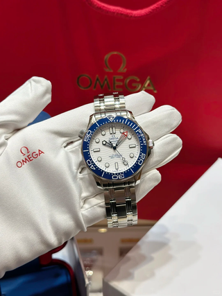 Omega Seamaster Reloj Blanco y Azul