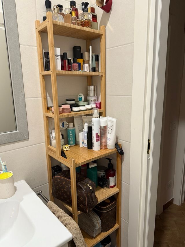 Scaffale bagno in bambù Ikea