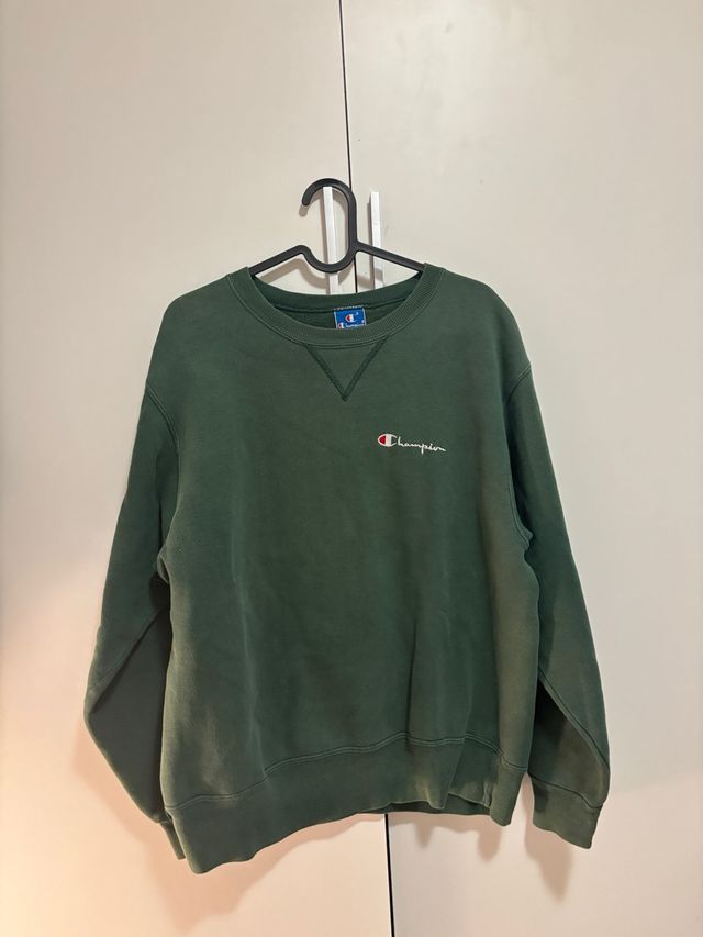Sudadera Champion retro verde