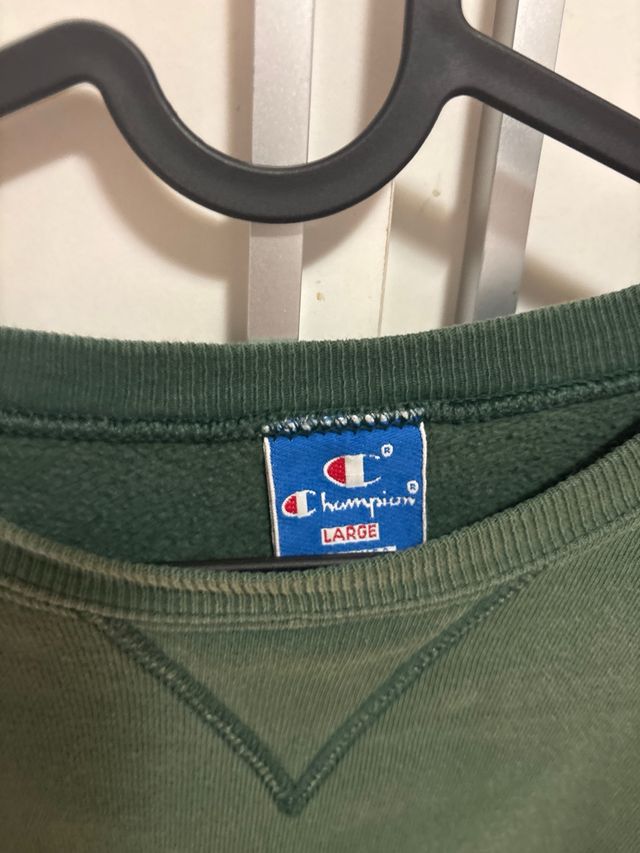 Sudadera Champion retro verde